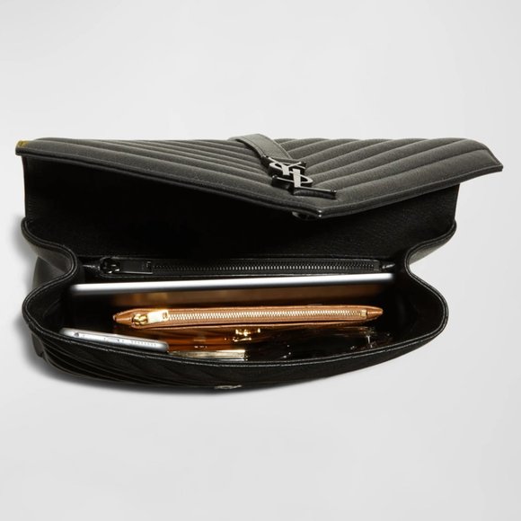 Saint Laurent College Large Quilted Shoulder Bag - Picture 9 of 12